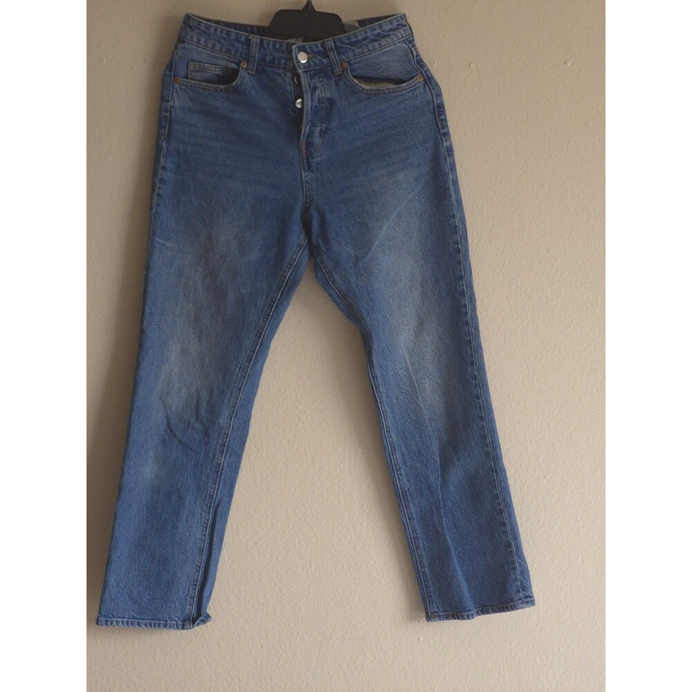 H&M High Waist Denim Jeans Blue Medium Wash Women Size 6 EUR 38